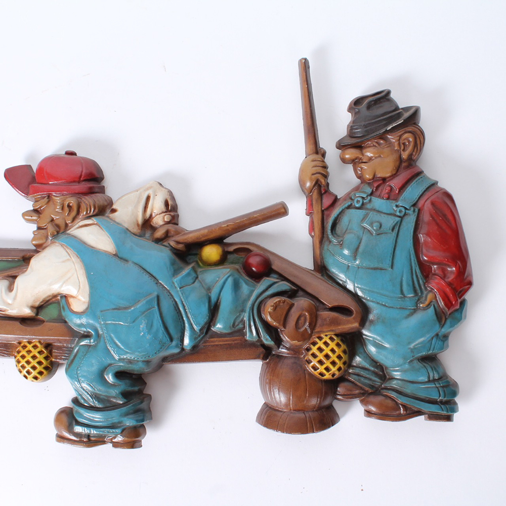 Vintage Sexton 1971  Cast Iron Billiards Hall Wall Plaque