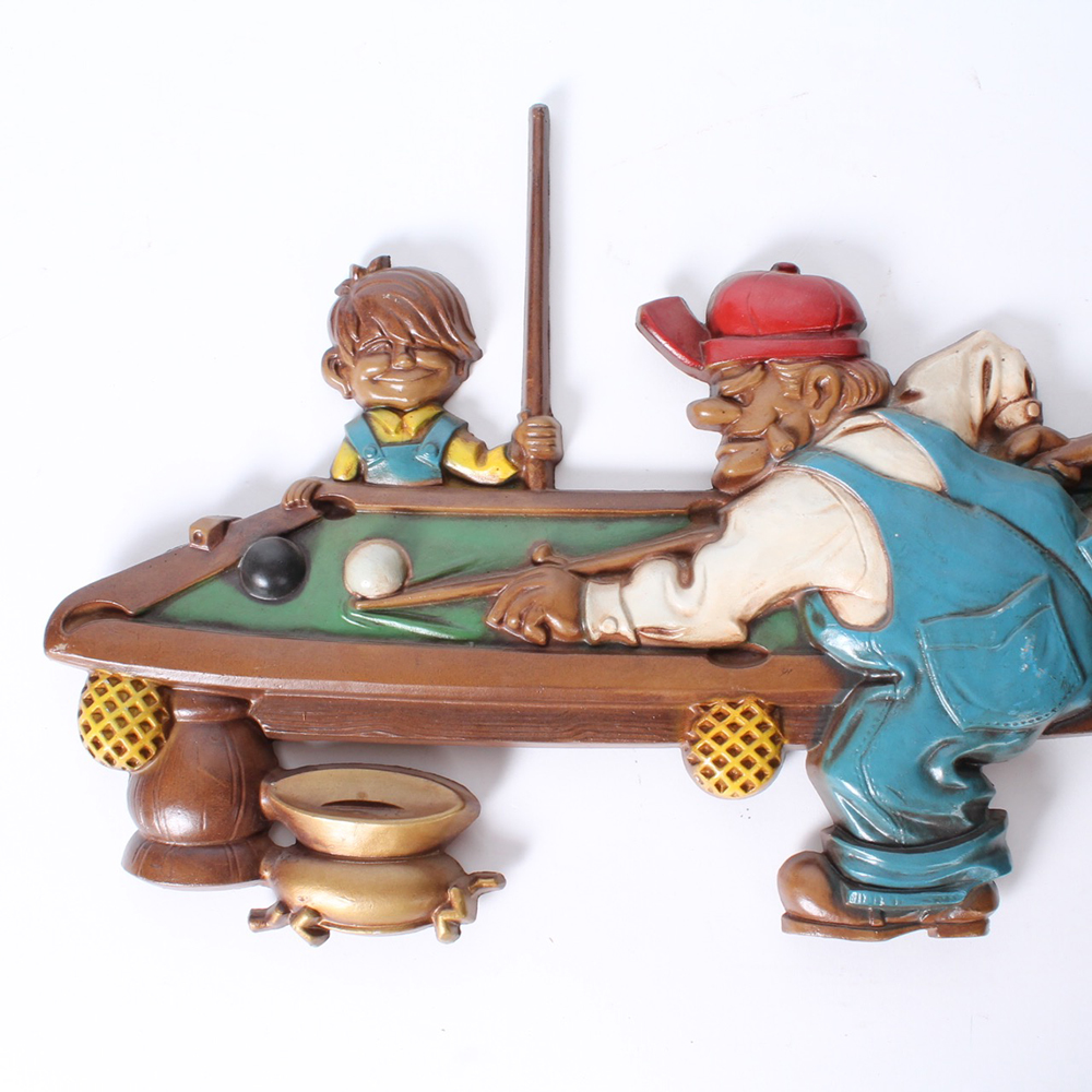 Vintage Sexton 1971  Cast Iron Billiards Hall Wall Plaque