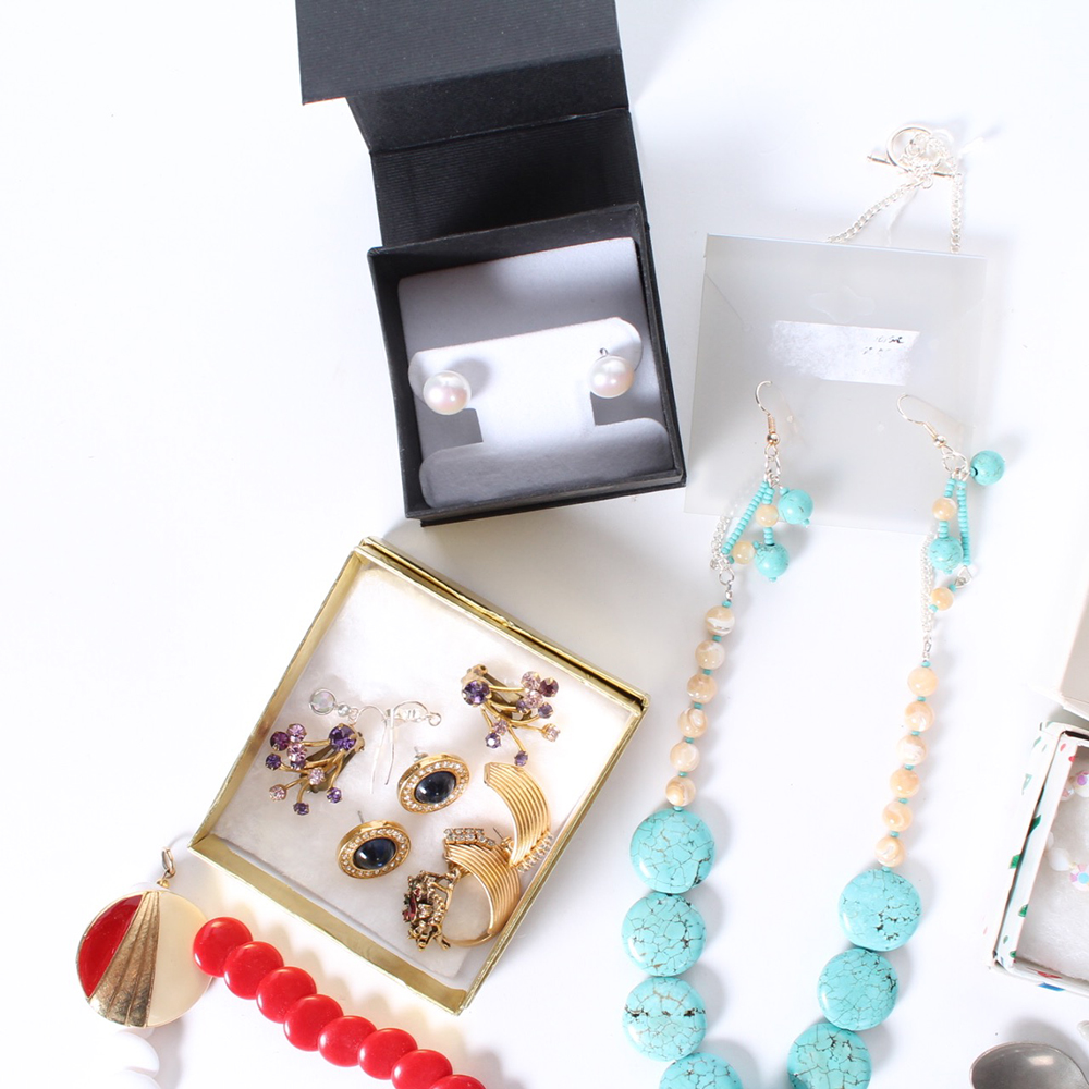 Assortment of Vintage Costume Jewelry