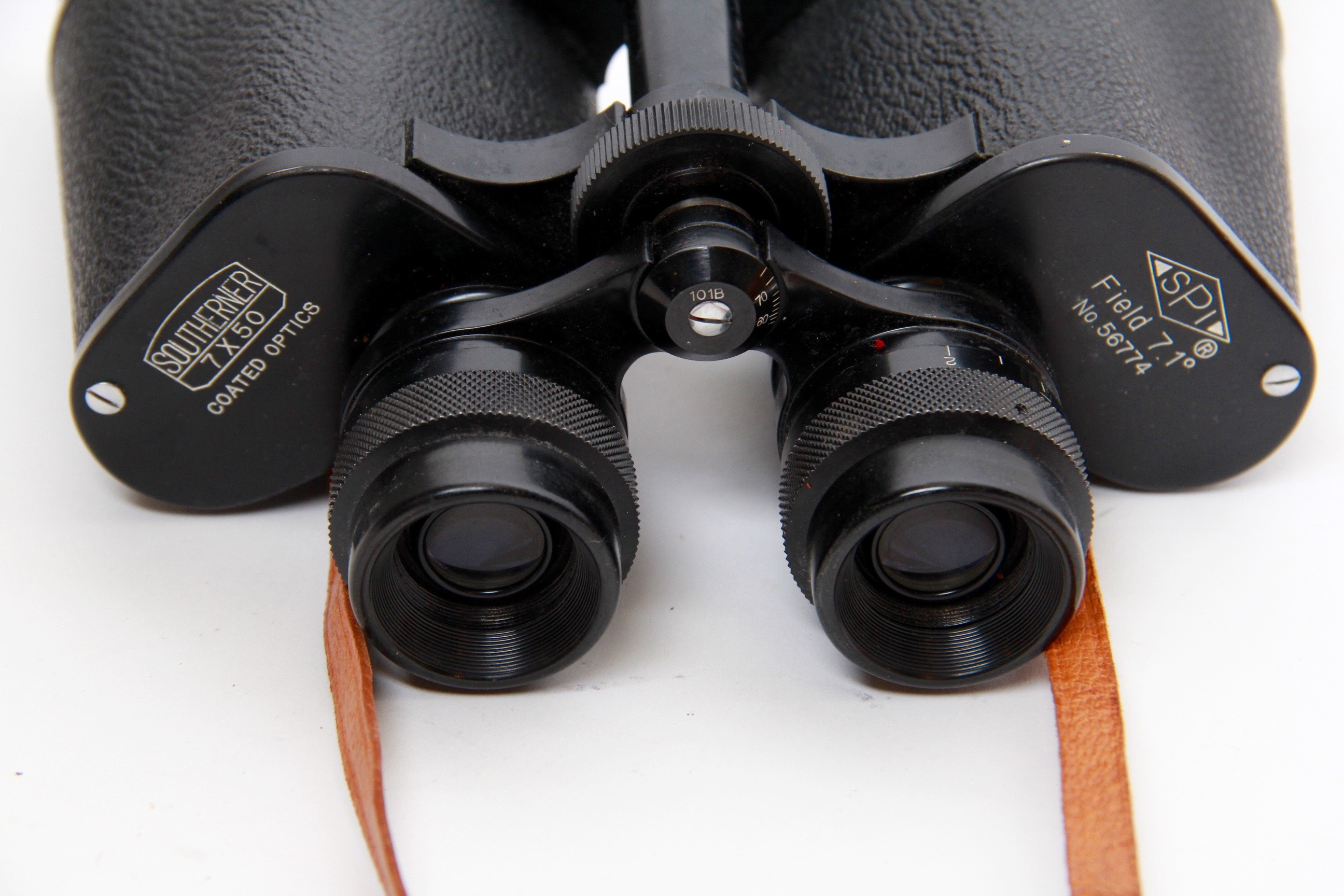 Vintage Leather Cased SPI Binoculars