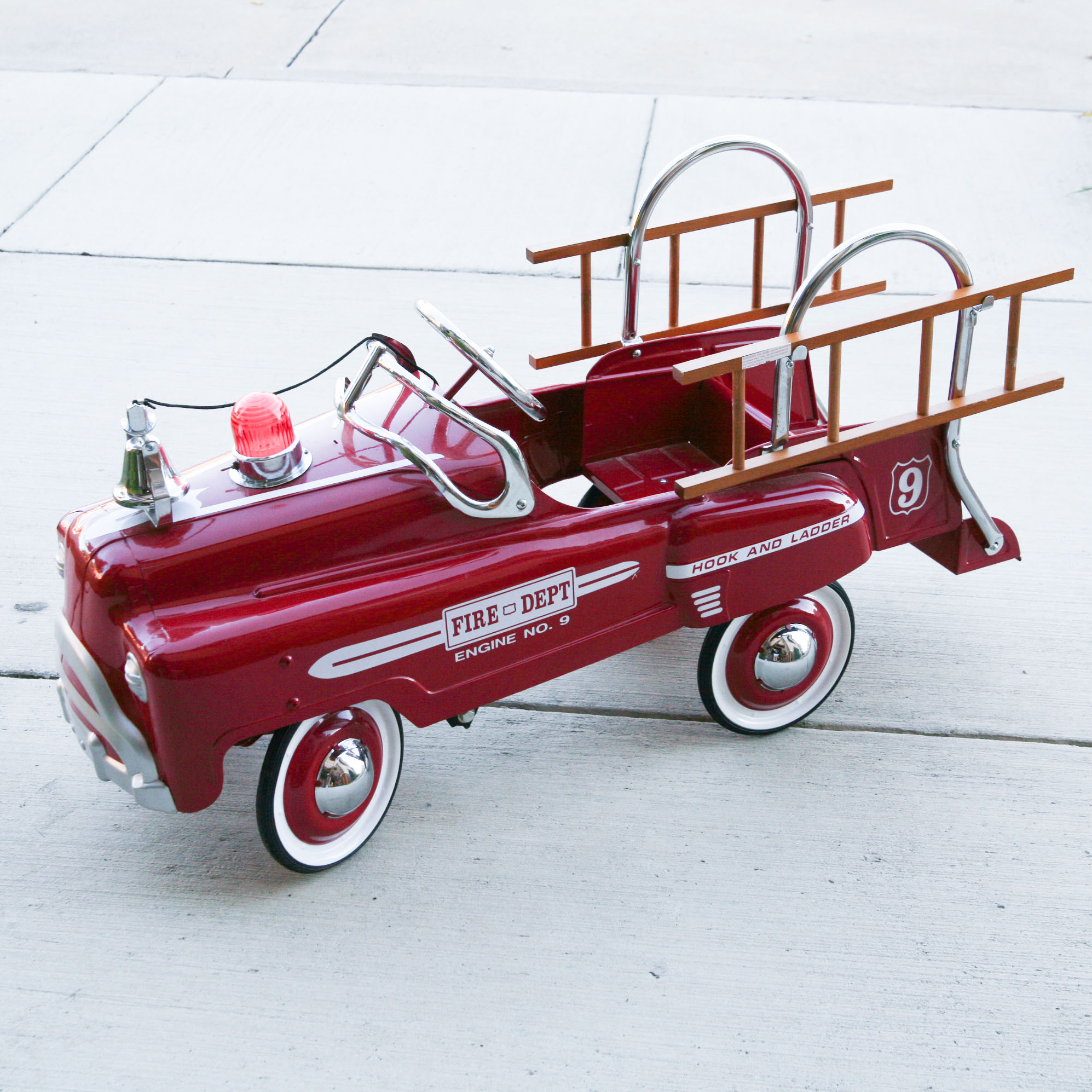 Fire dept engine no 9 cheap pedal car