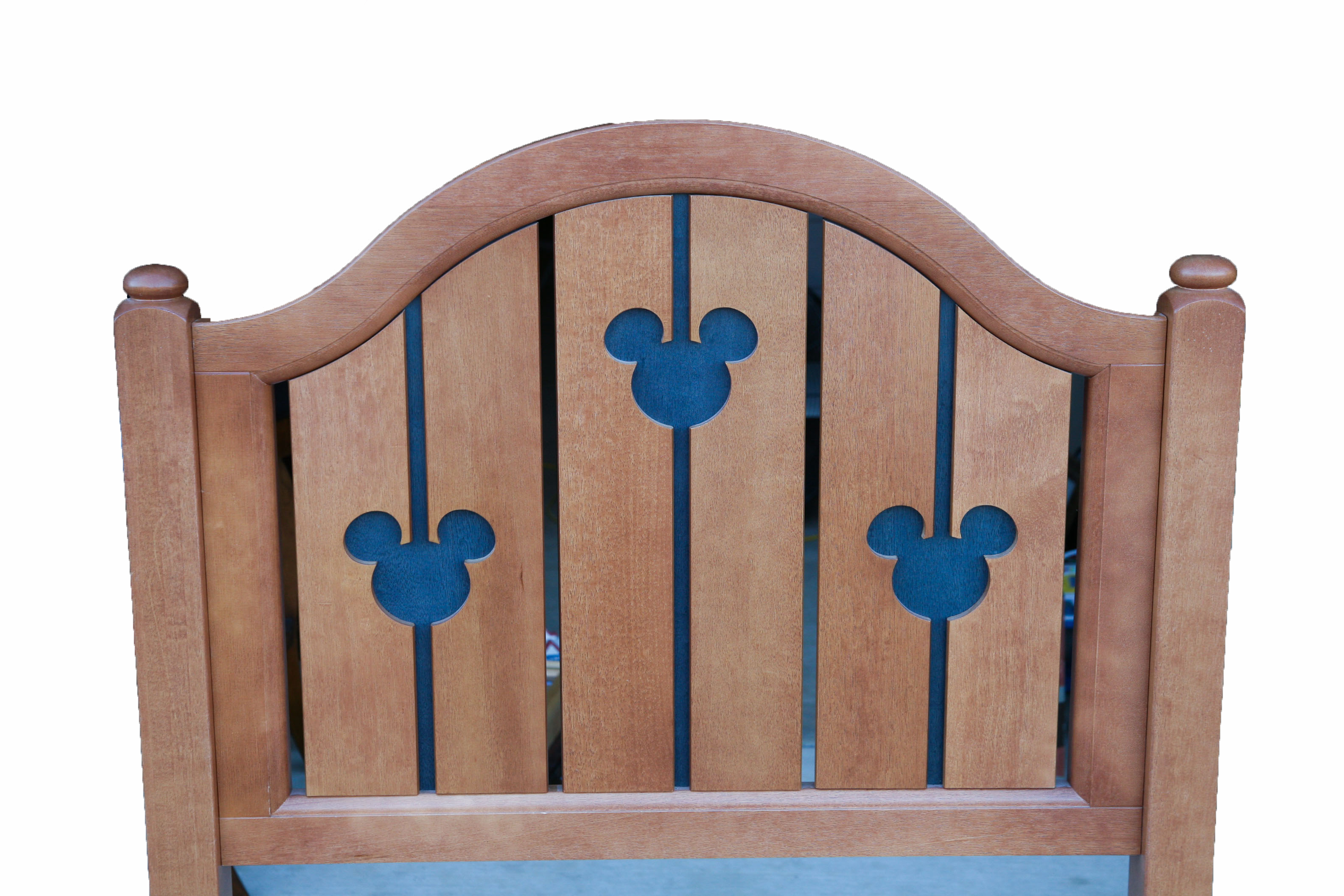 Wooden Mickey Mouse Silhouette Twin Size Bed Frame