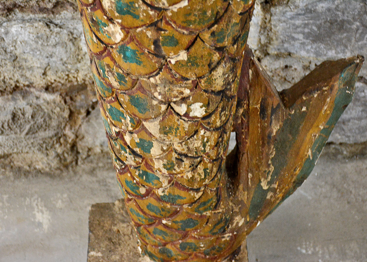 Wooden Mermaid Statue