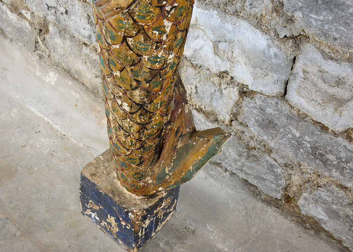 Wooden Mermaid Statue