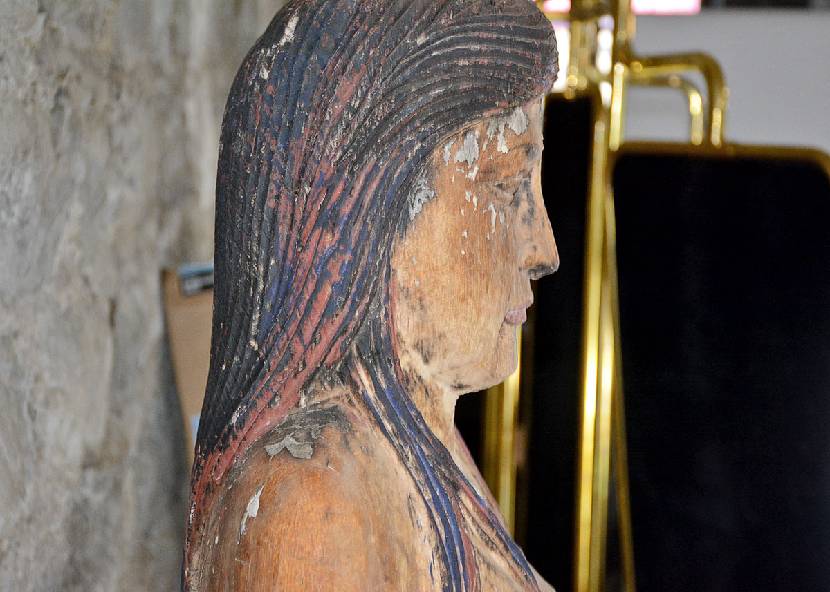 Wooden Mermaid Statue