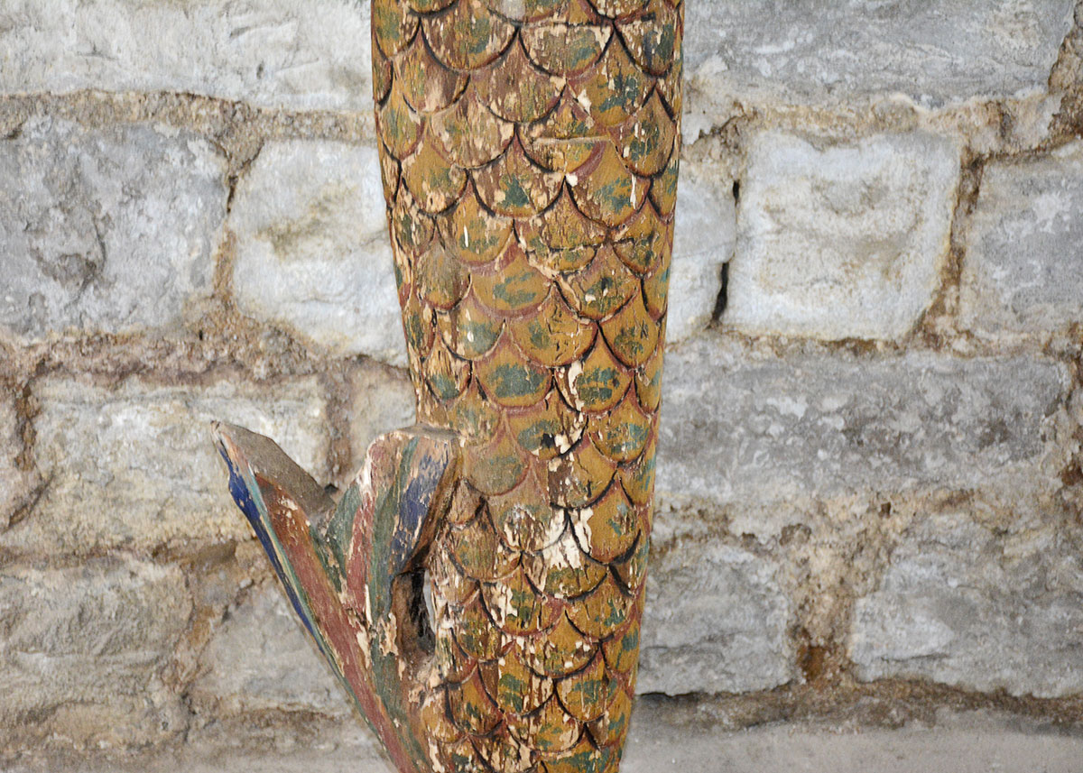 Wooden Mermaid Statue