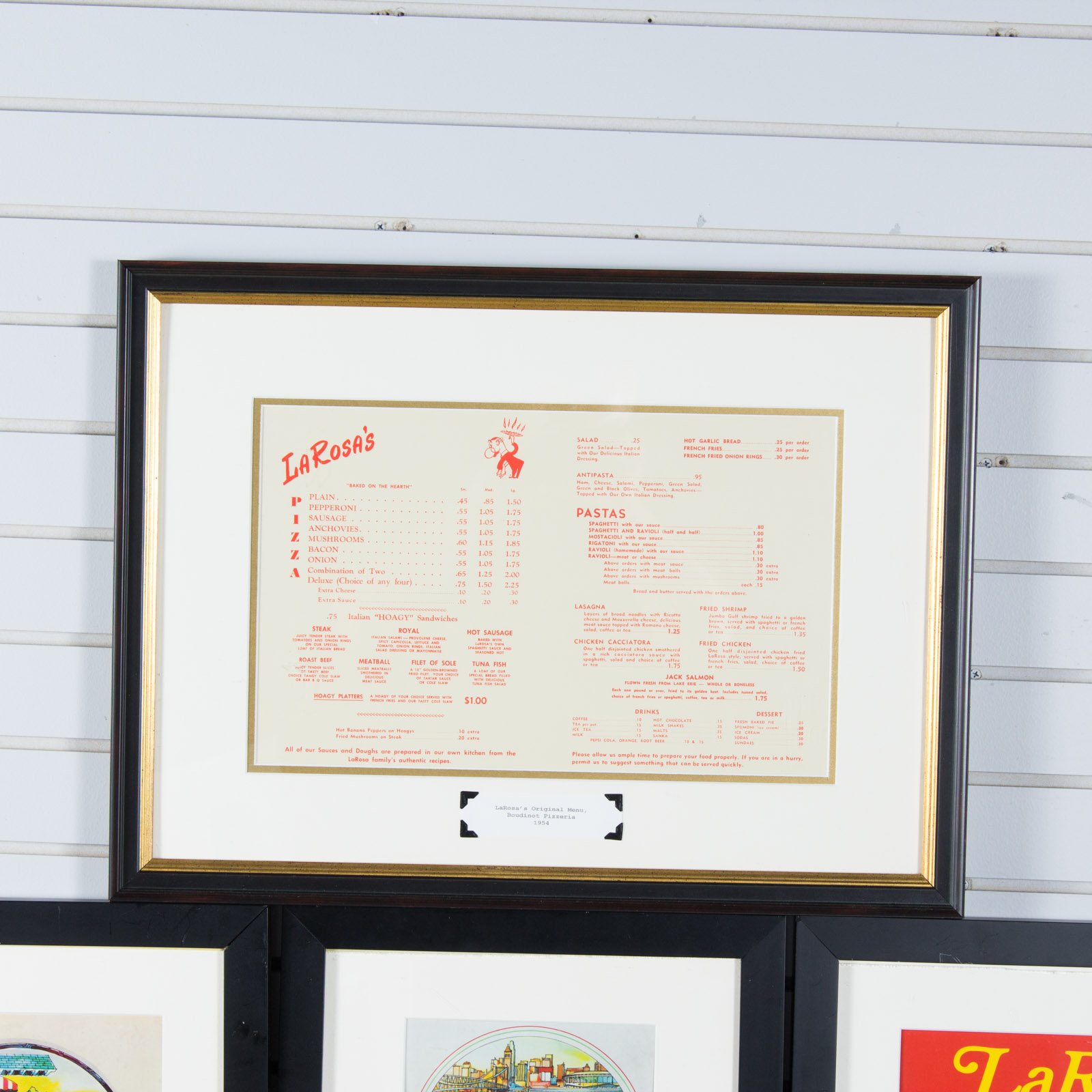 Collection of Vintage to Contemporary LaRosa's Menus
