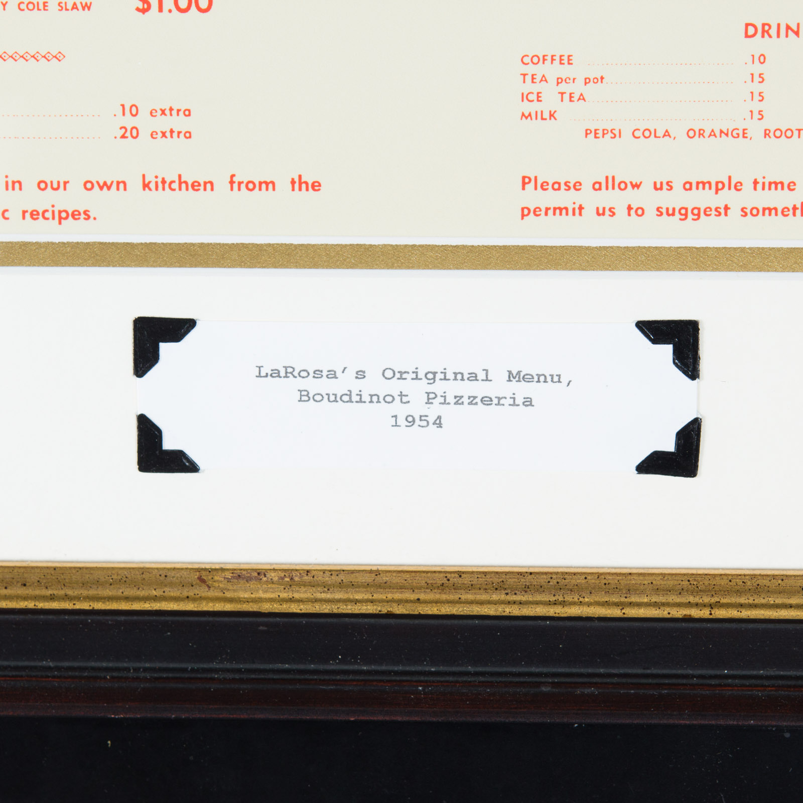 Collection of Vintage to Contemporary LaRosa's Menus