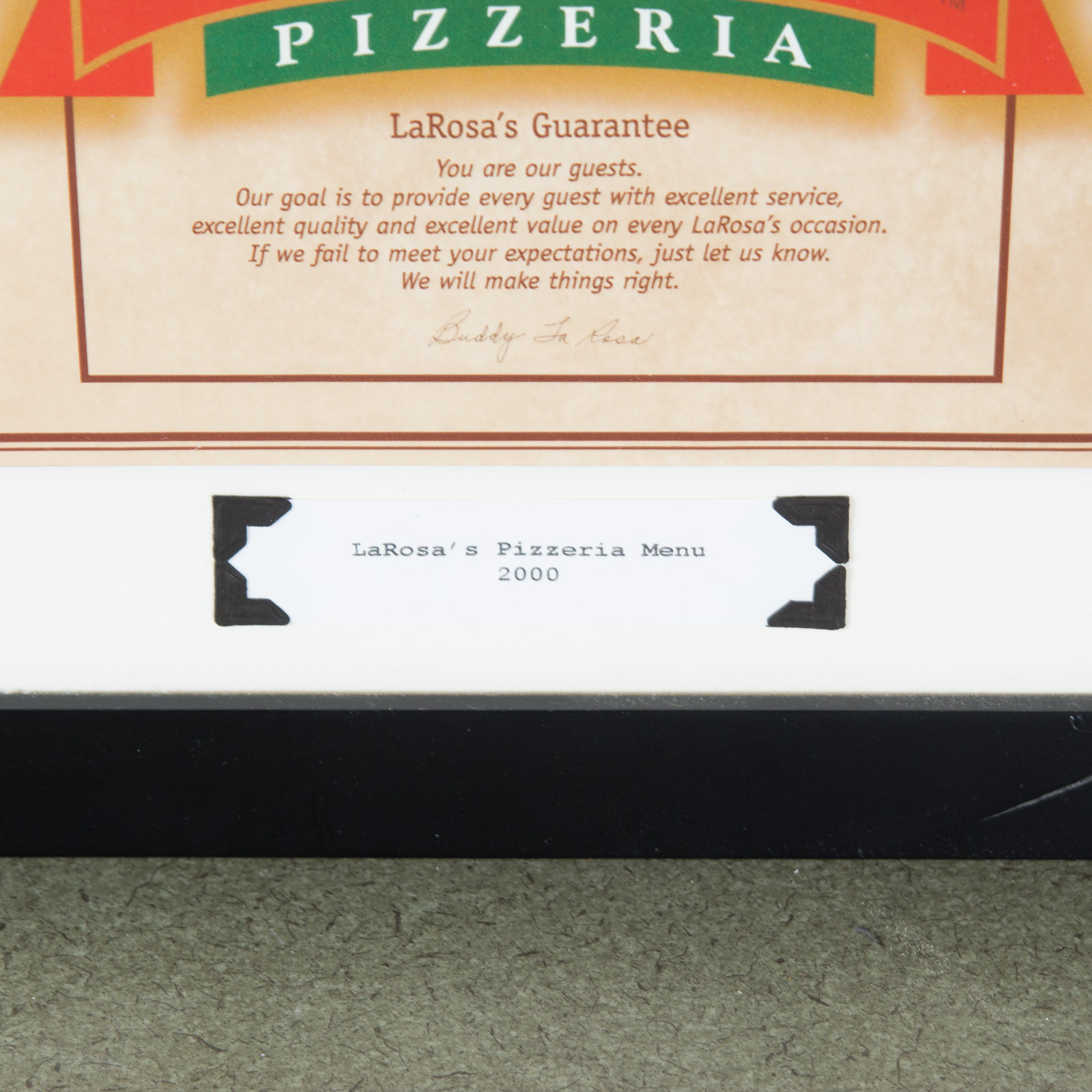 Collection of Vintage to Contemporary LaRosa's Menus
