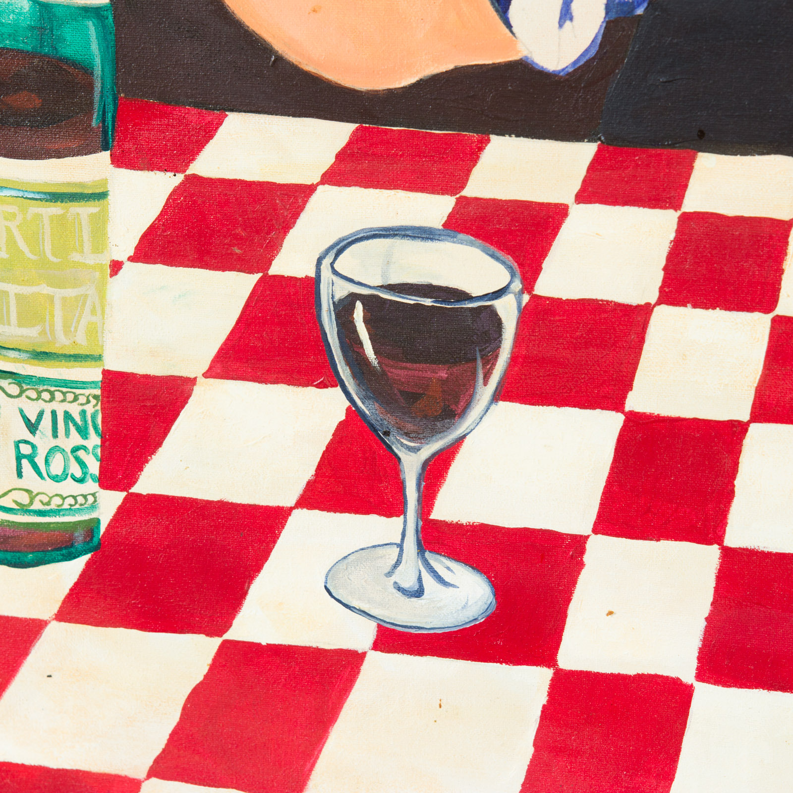 W. Hinton III Italian Food Themed Painting on Canvas