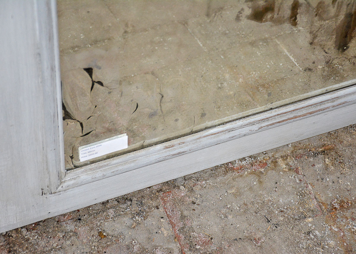 European Trumeau Mirror with Painting