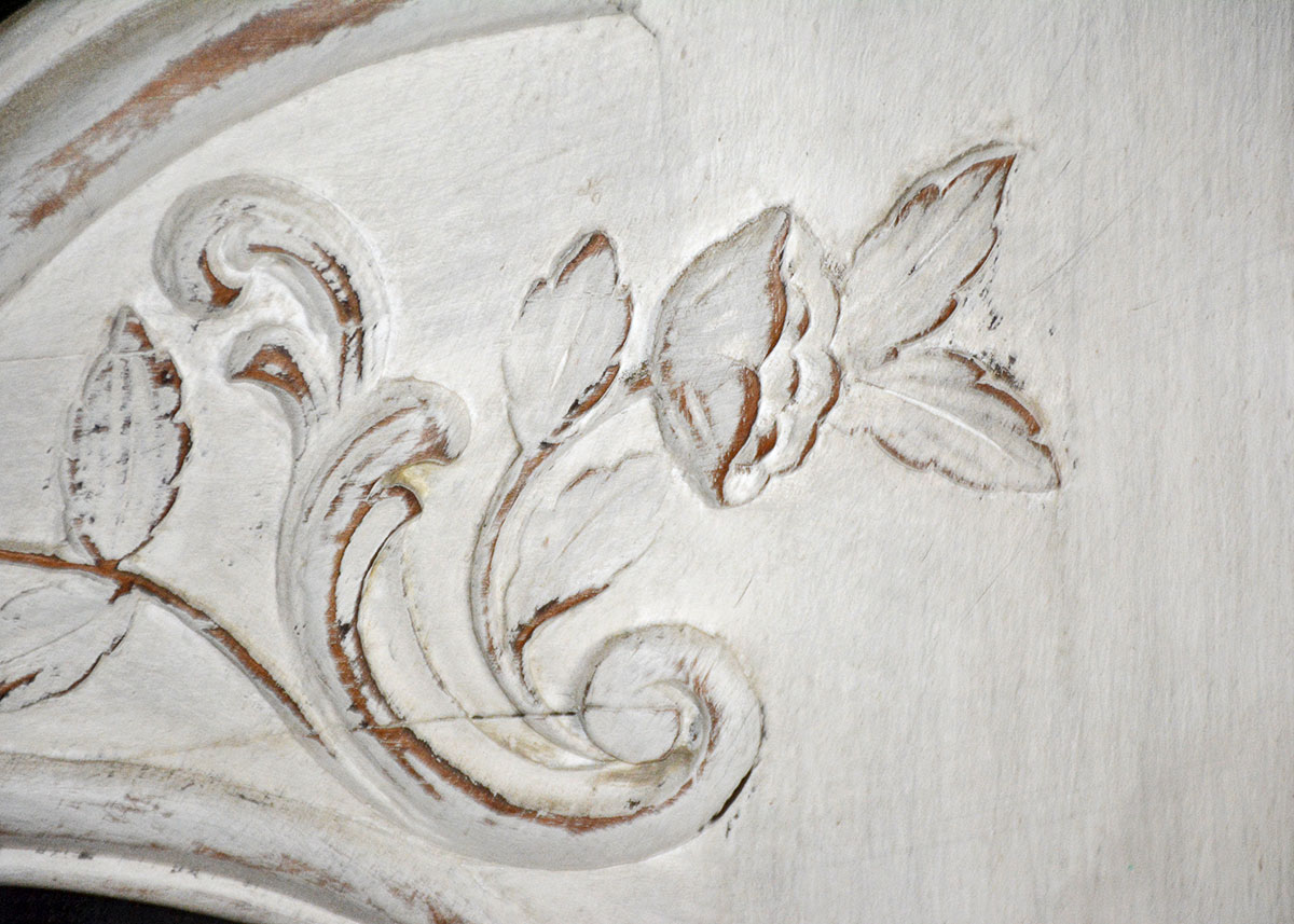 European Trumeau Mirror with Painting