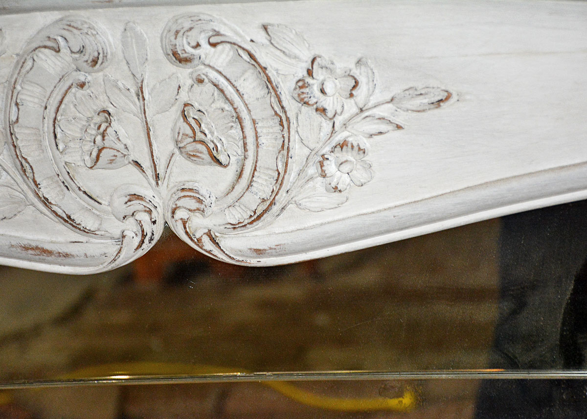 European Trumeau Mirror with Painting