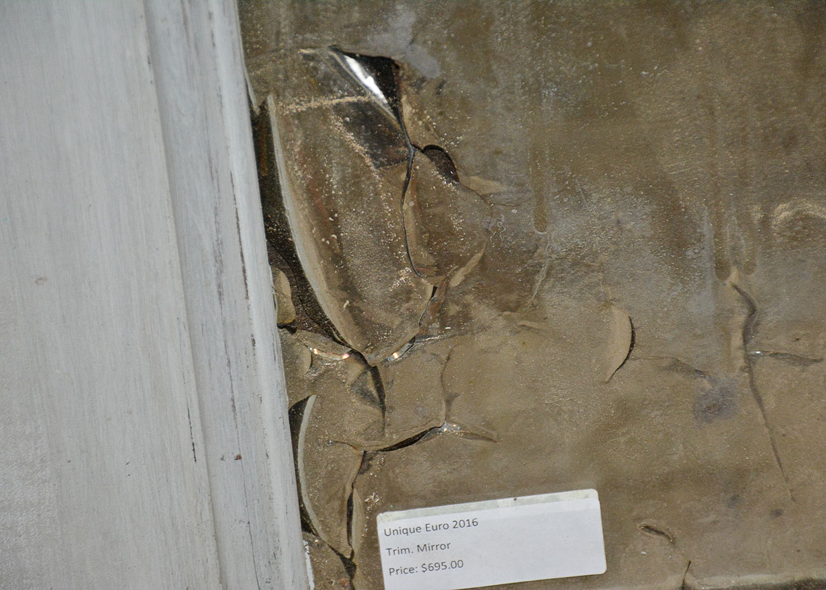 European Trumeau Mirror with Painting