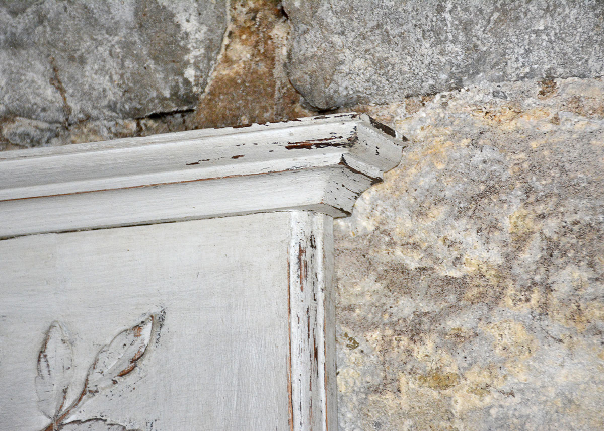 European Trumeau Mirror with Painting