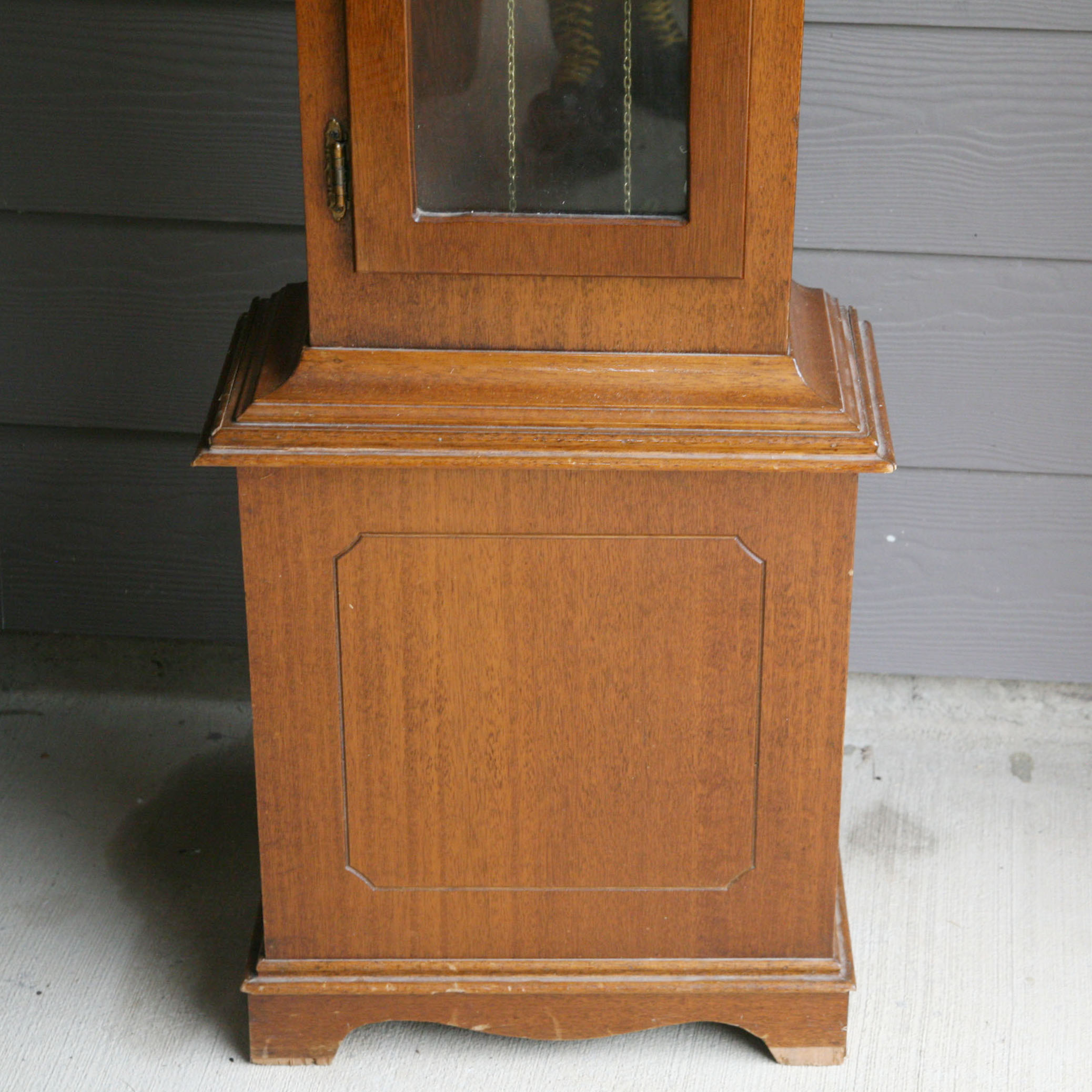 Tempus Fugit Mahogany Case Grandfather Clock
