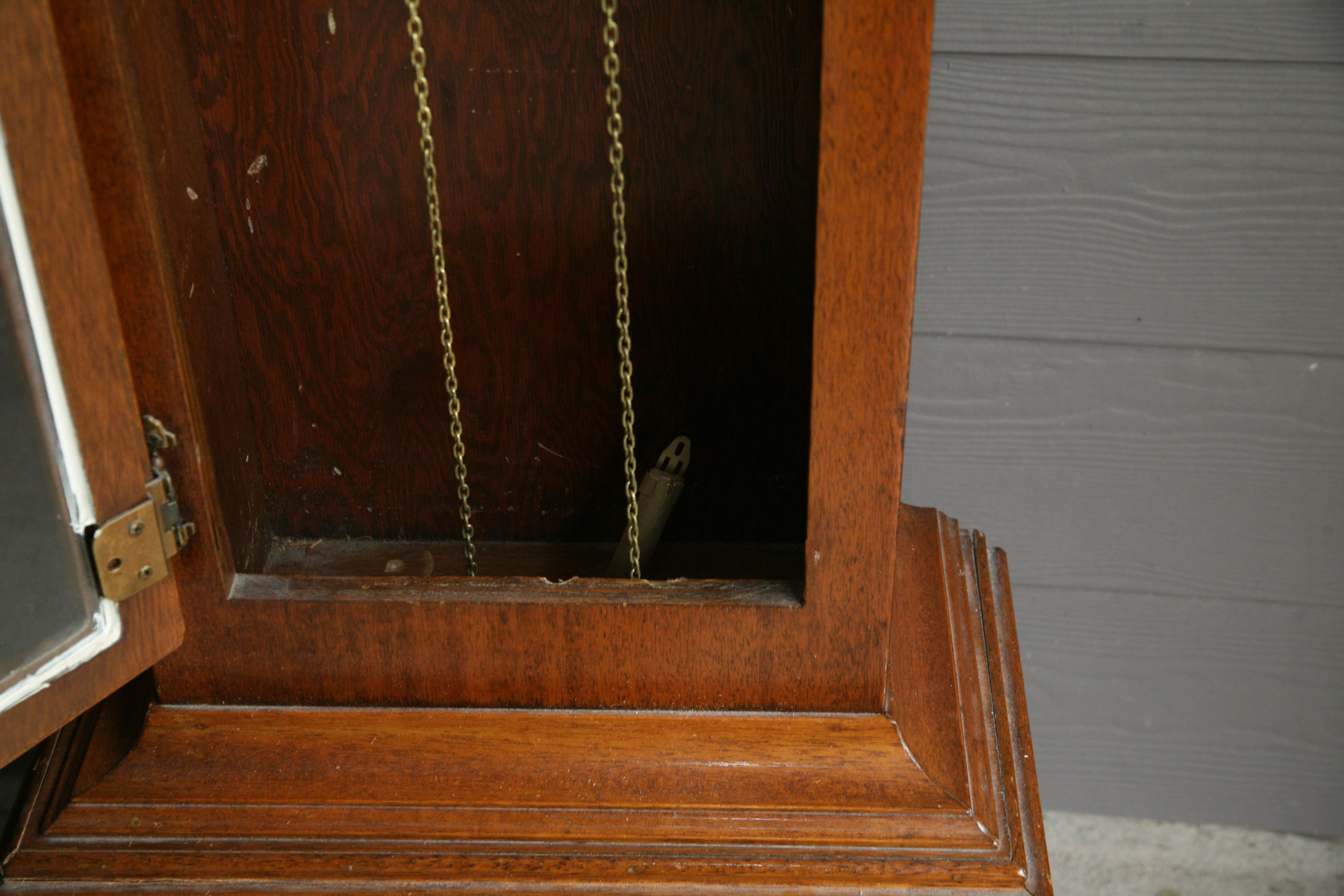 Tempus Fugit Mahogany Case Grandfather Clock