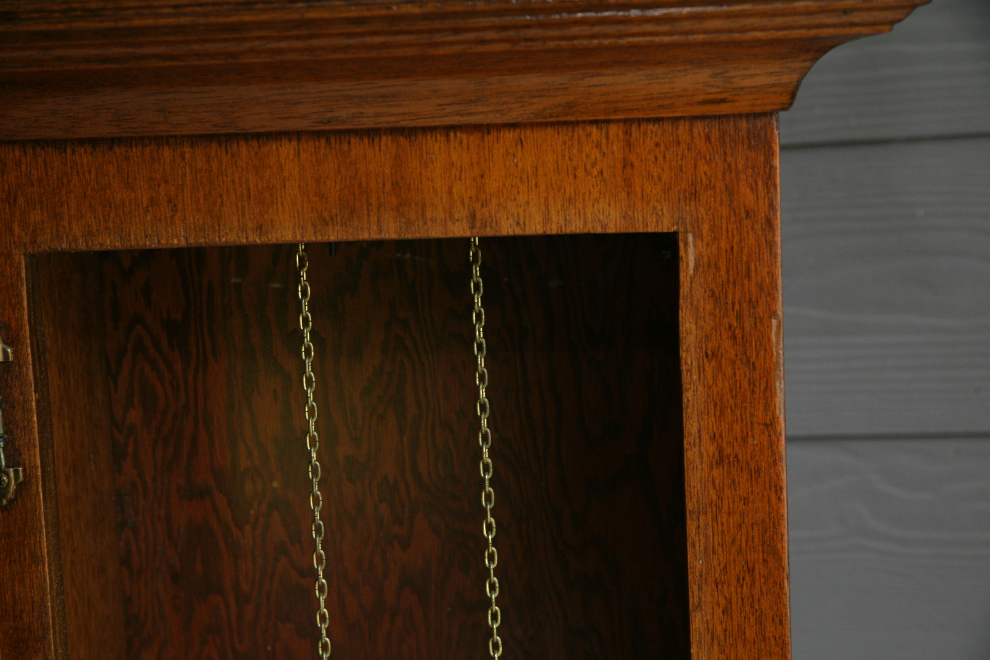 Tempus Fugit Mahogany Case Grandfather Clock