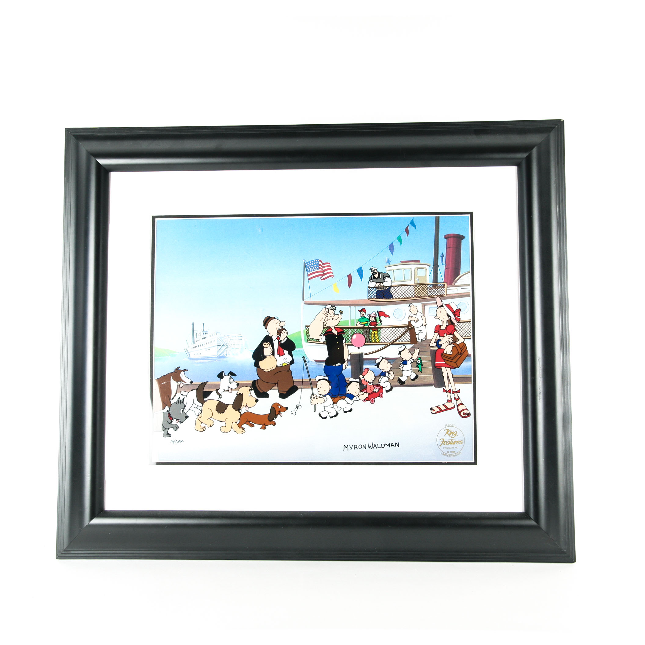 Signed "Popeye The Sailor" Cel Animation Still