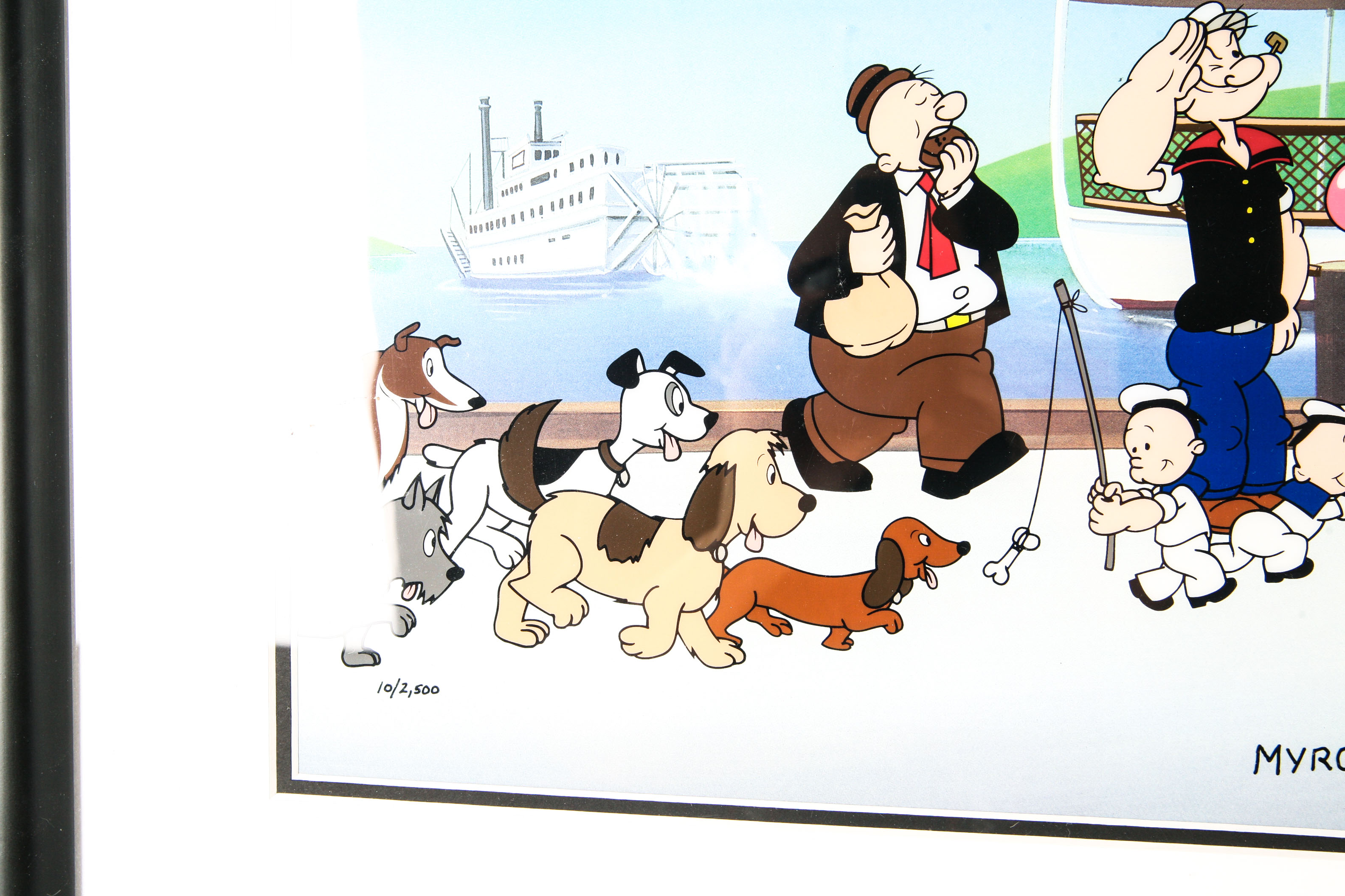 Signed "Popeye The Sailor" Cel Animation Still