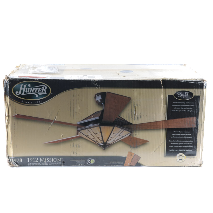 Hunter "1912 Mission" 54-Inch Ceiling Fan with Light