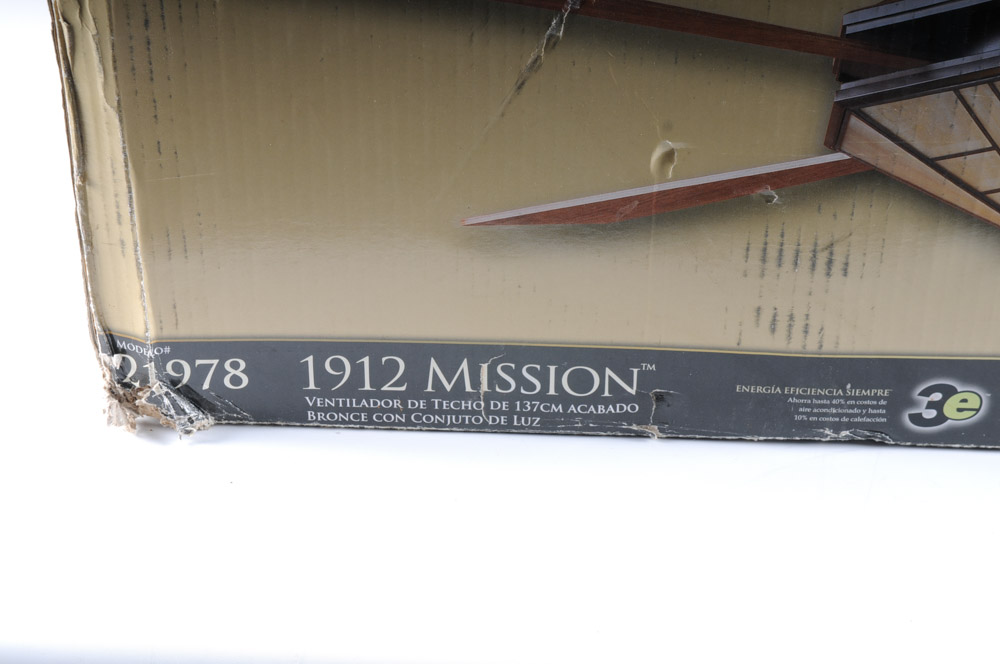 Hunter "1912 Mission" 54-Inch Ceiling Fan with Light