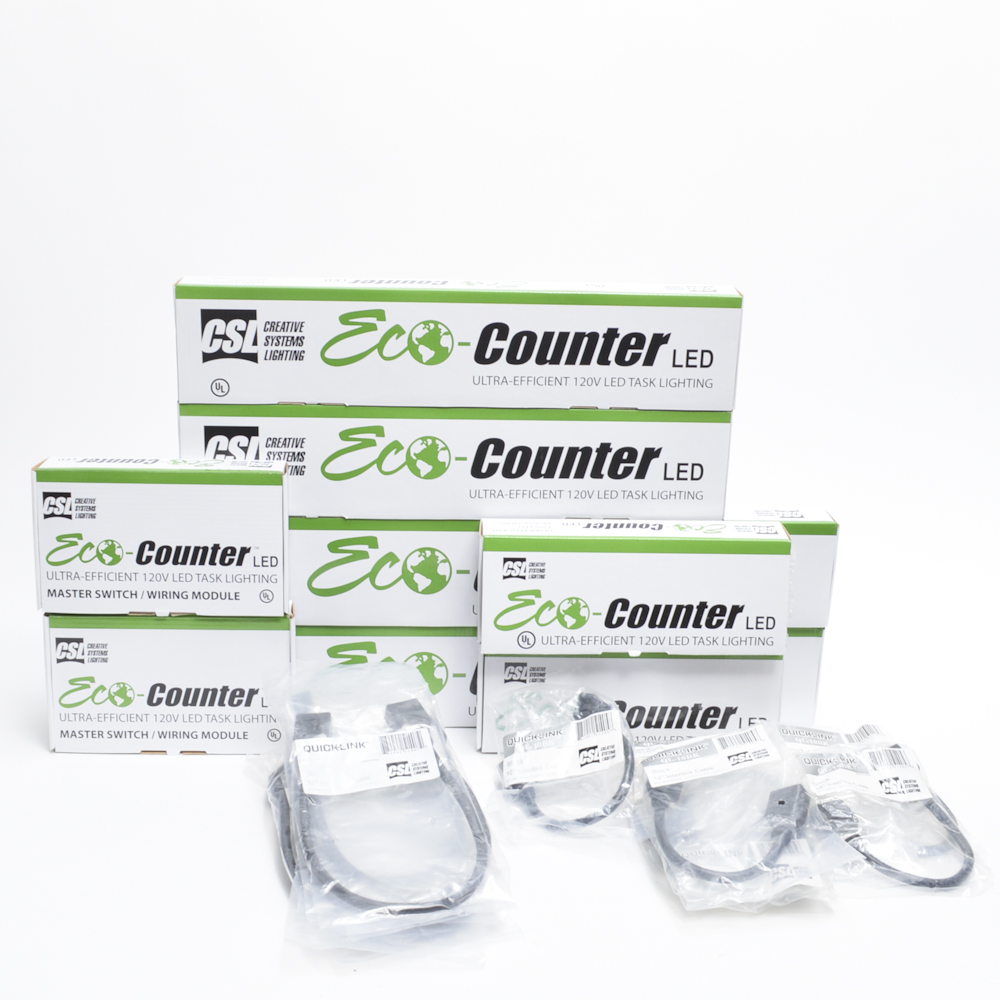 CSL Eco-counter LED Ultra-Efficient 120V LED Task Lighting and Accessories