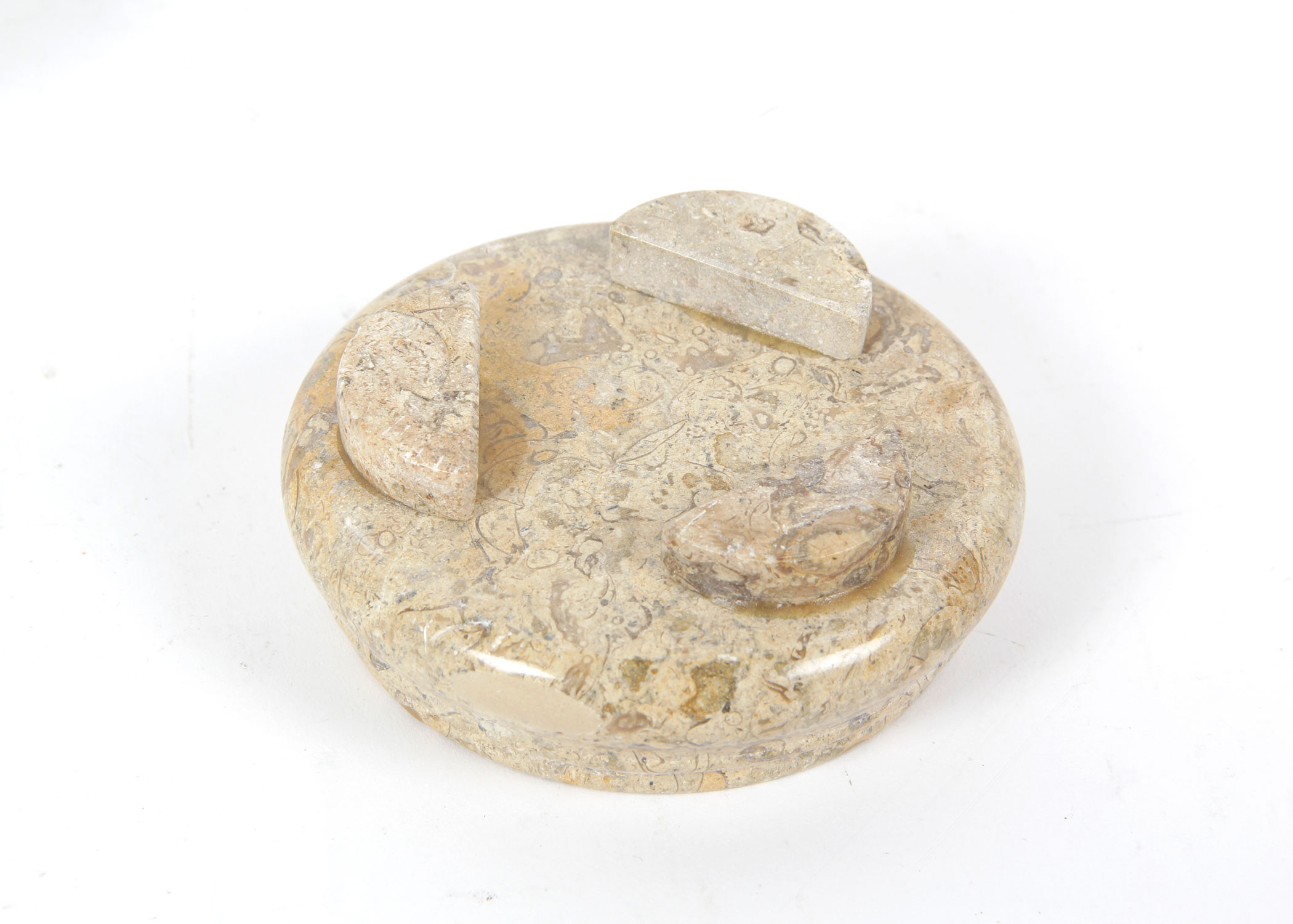 Carved Jasper Fetish Bear with Footed Stand