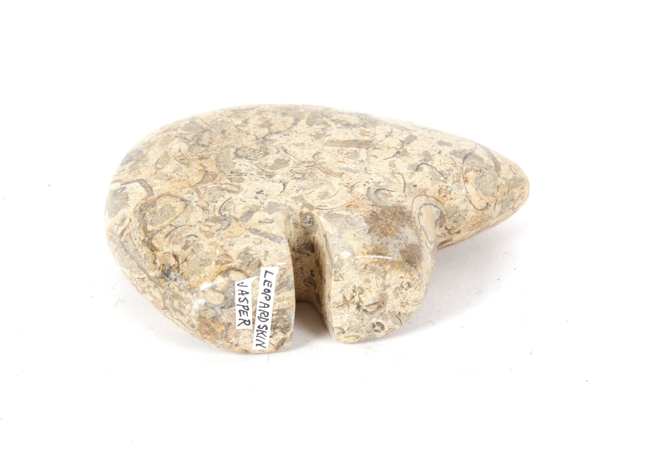 Carved Jasper Fetish Bear with Footed Stand