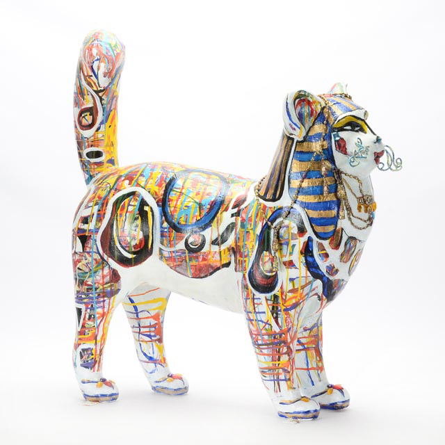 Gisele Weisman Hand Painted Fiberglass Sculpture "Cleocatra"