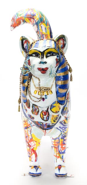 Gisele Weisman Hand Painted Fiberglass Sculpture "Cleocatra"