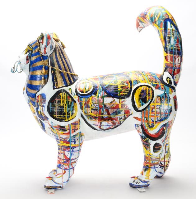 Gisele Weisman Hand Painted Fiberglass Sculpture "Cleocatra"