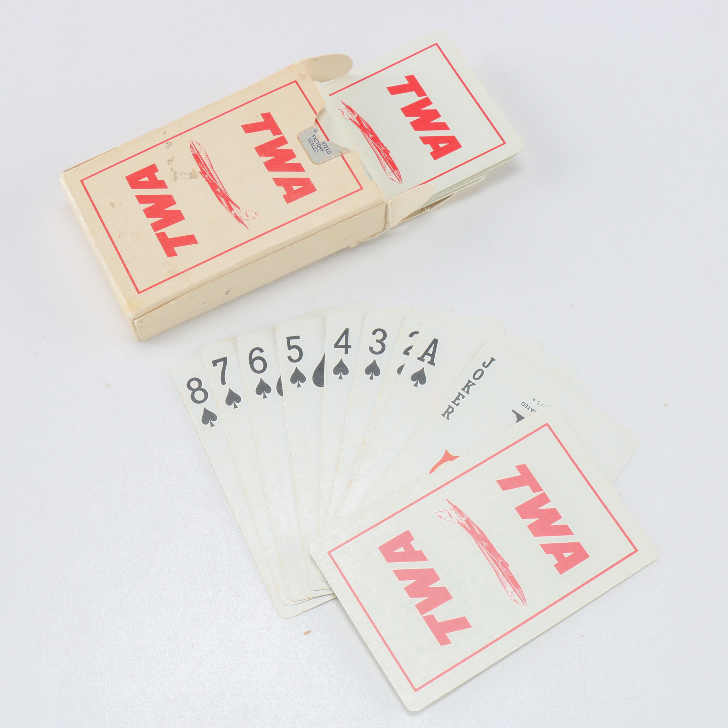 Vintage Dominoes and TWA playing Cards