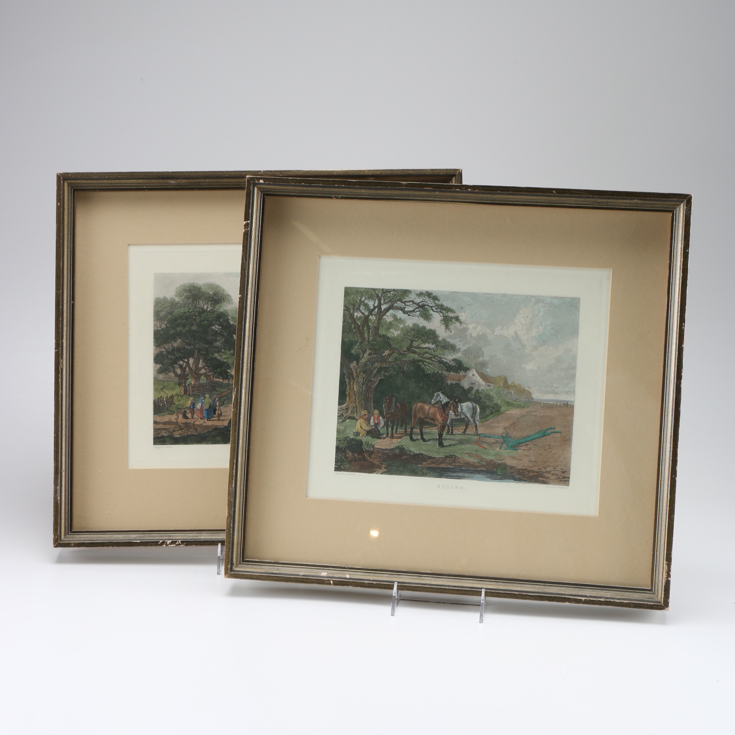 Season Themed Reproduction Engravings After J. Dearman Paintings