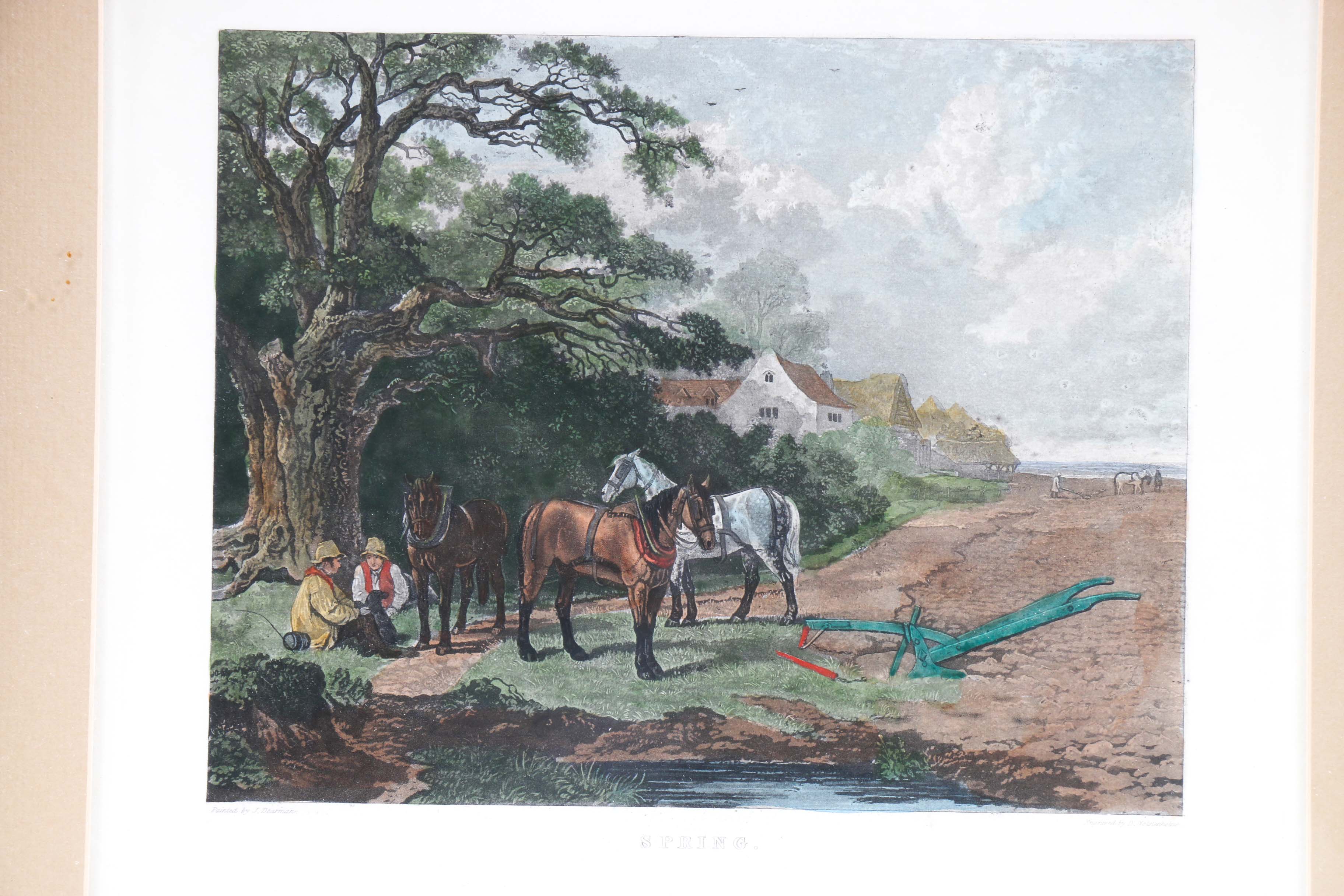 Season Themed Reproduction Engravings After J. Dearman Paintings