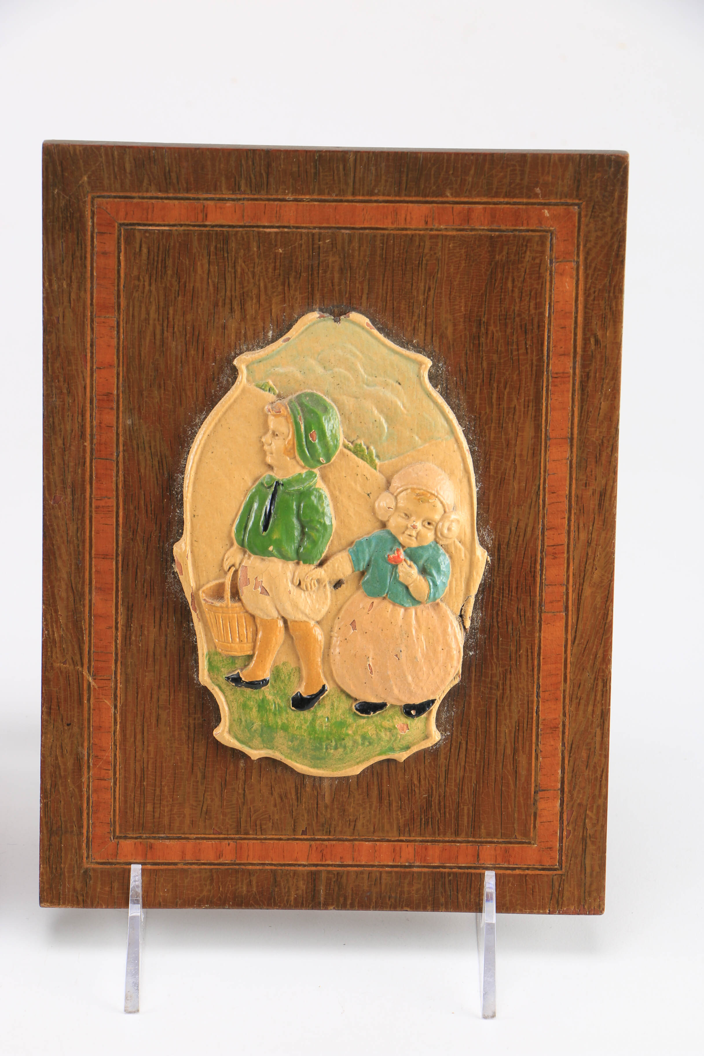 Pair of Vintage Hand Painted Nursery Plaques