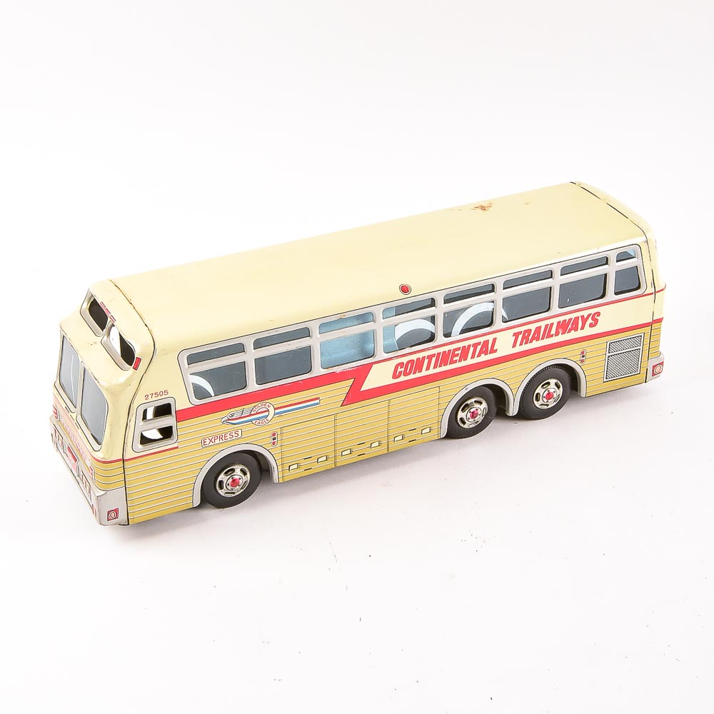 Vintage Toy "Continental Trailways" Bus
