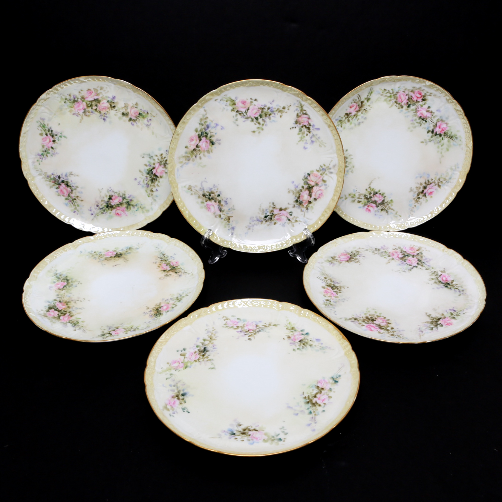 Six Vintage GDA France Salad Plates