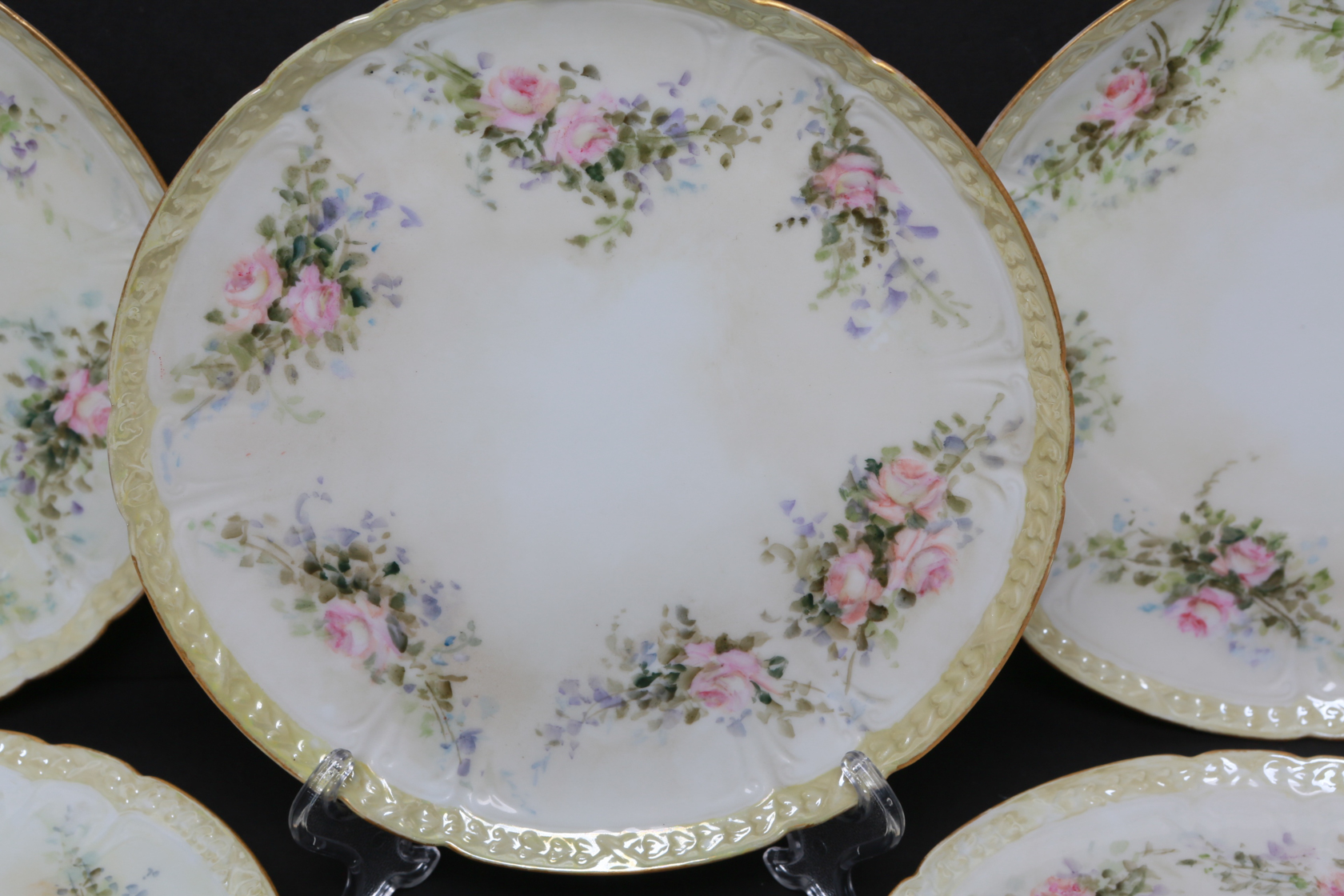 Six Vintage GDA France Salad Plates