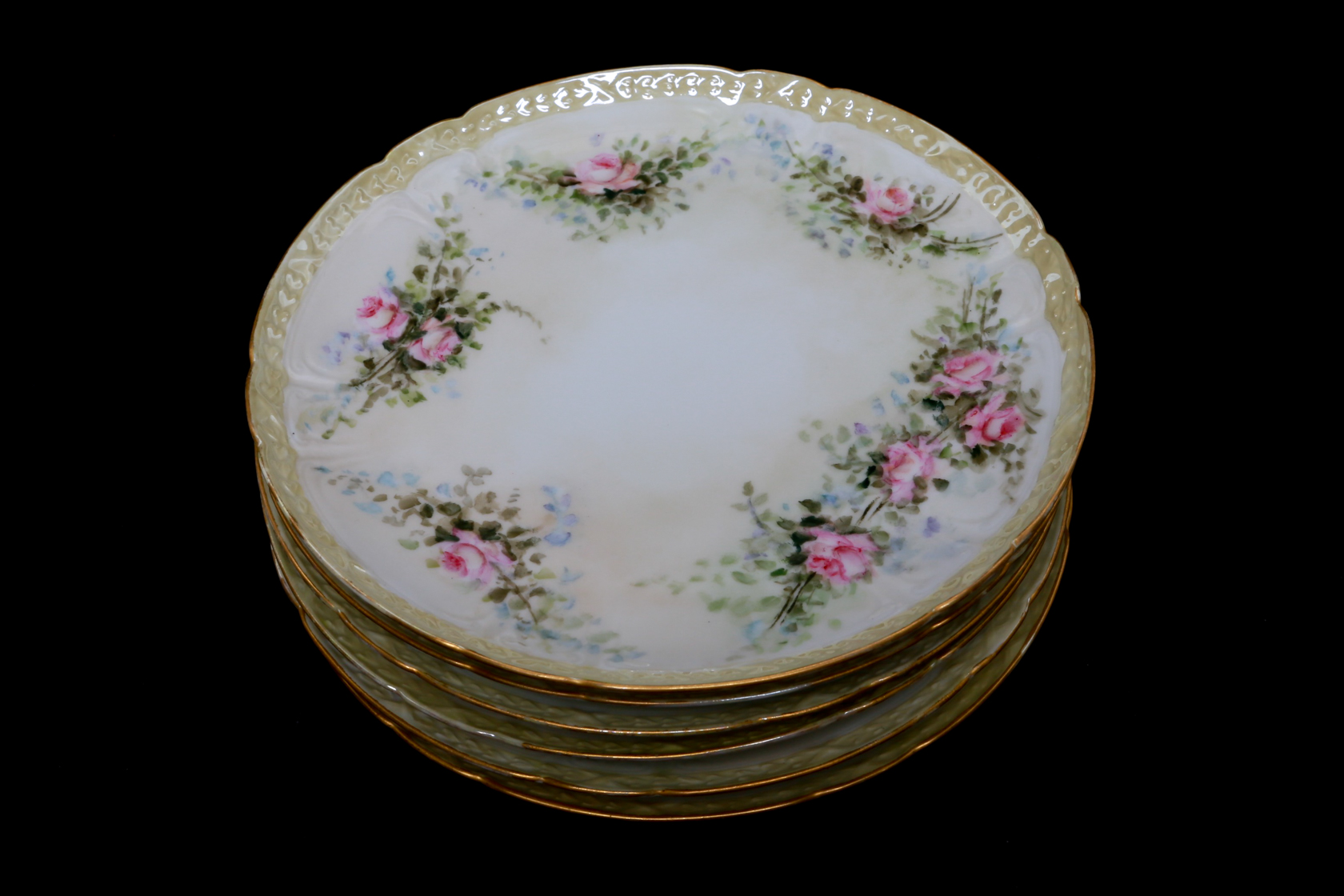 Six Vintage GDA France Salad Plates