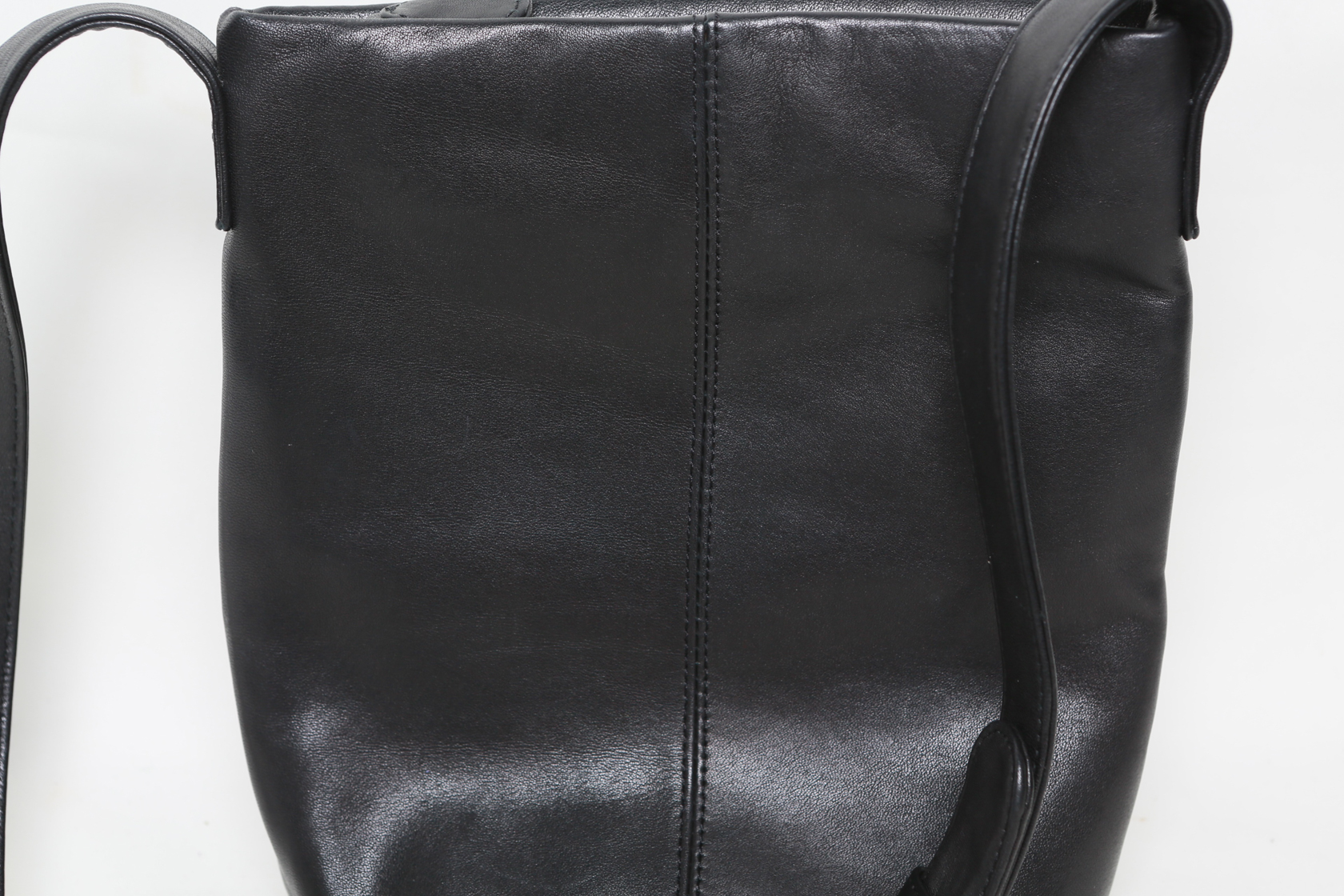 Vintage Americana By Sharif Black Leather Crossbody Bag