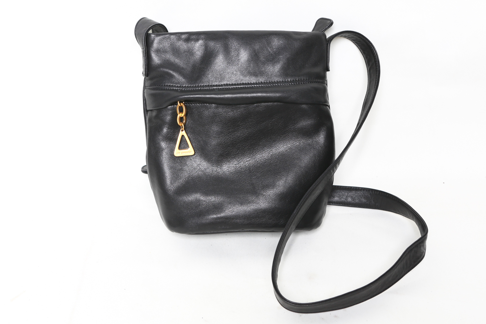 Vintage Americana By Sharif Black Leather Crossbody Bag