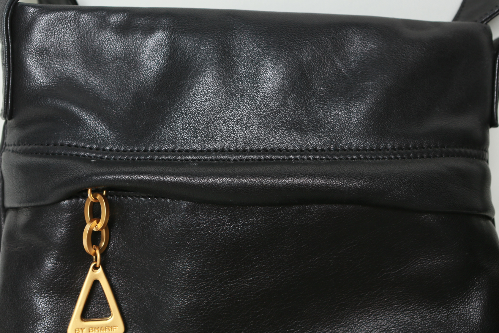 Vintage Americana By Sharif Black Leather Crossbody Bag