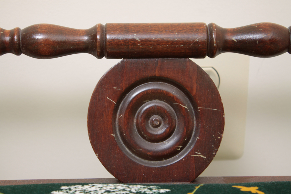 Vintage Low Back Wood Vanity Chair