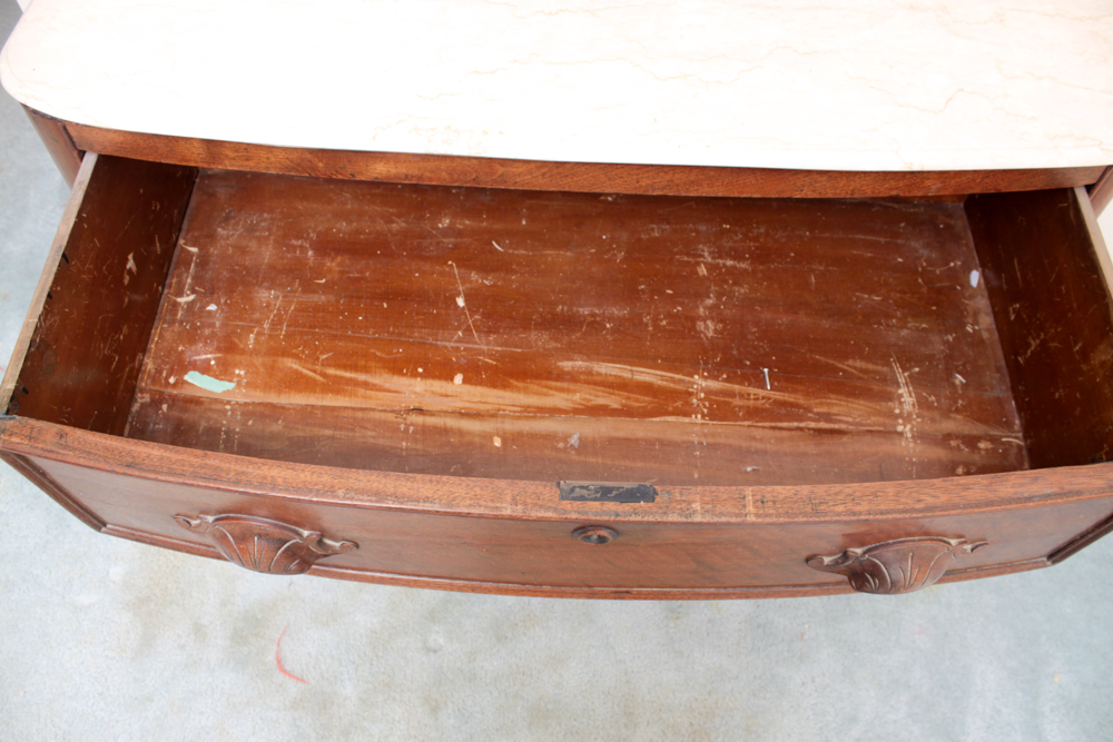 Antique Marble Top Dresser and a Shaving Mirror