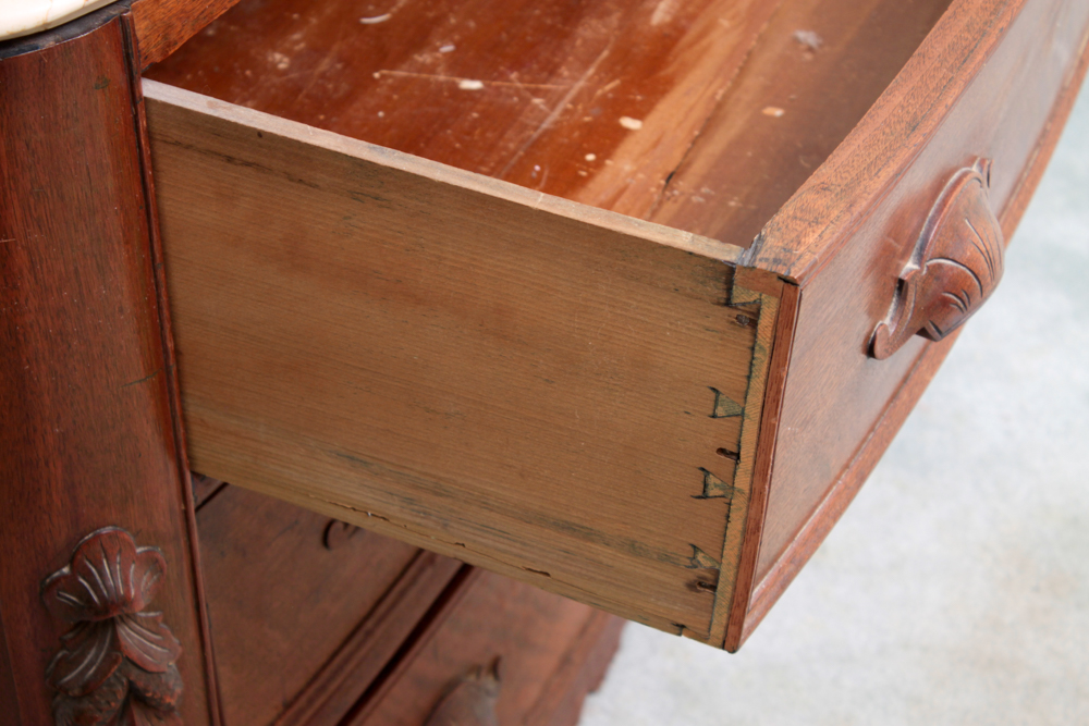 Antique Marble Top Dresser and a Shaving Mirror