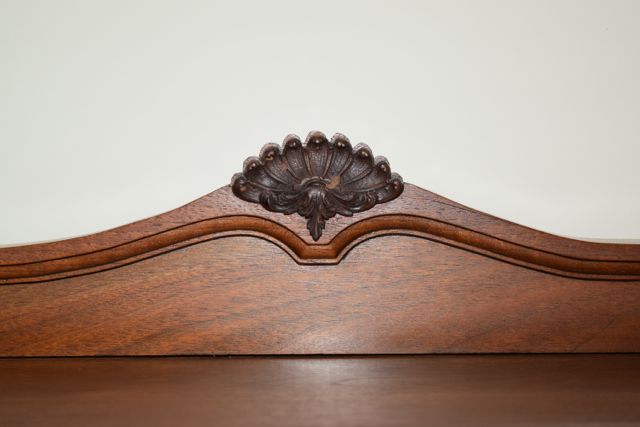 Vintage Lighted Walnut Curio Cabinet