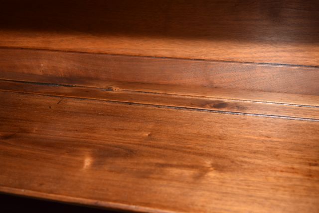 Vintage Lighted Walnut Curio Cabinet