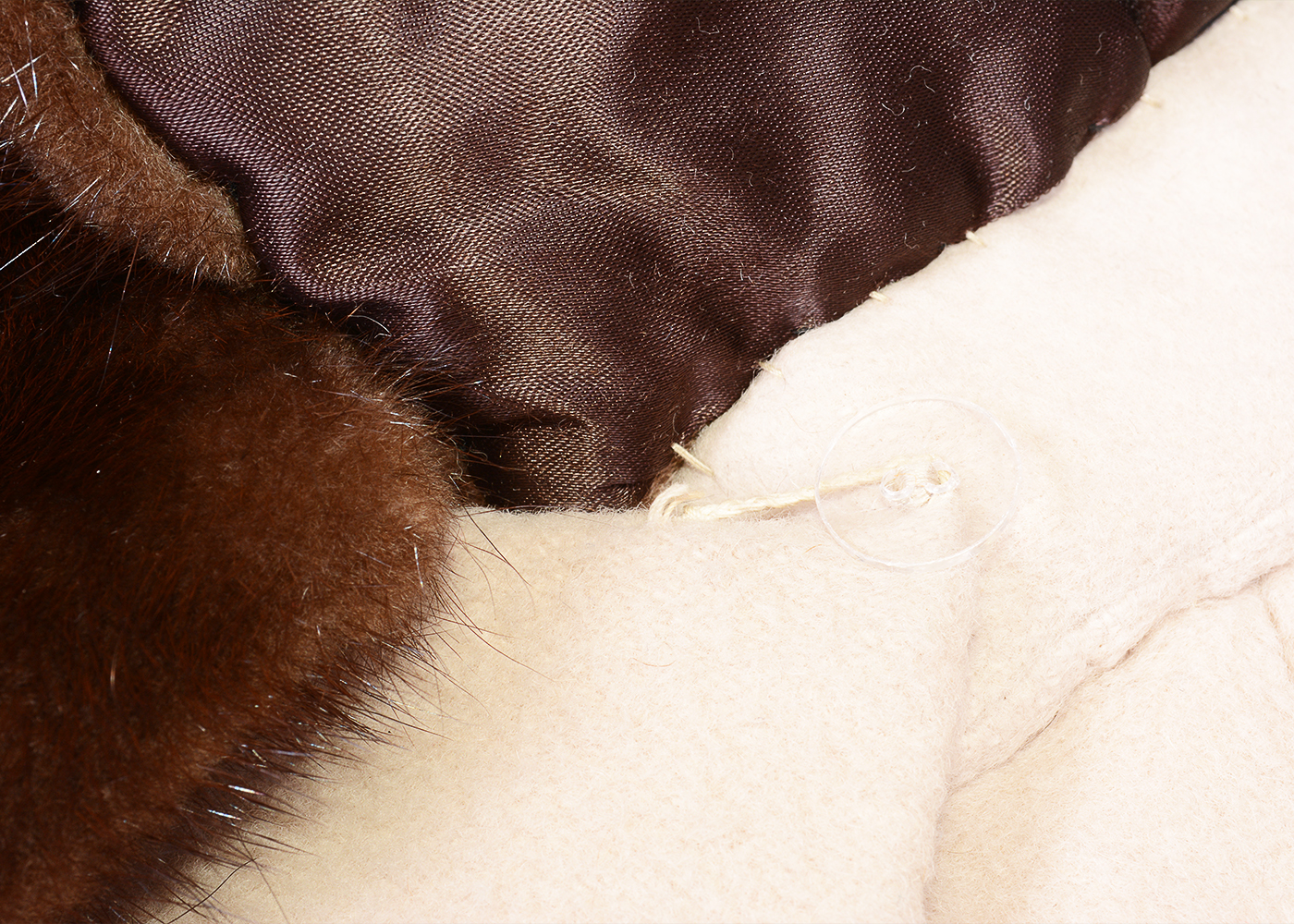 Vintage Cashmere Coat with Brown Mink Collar