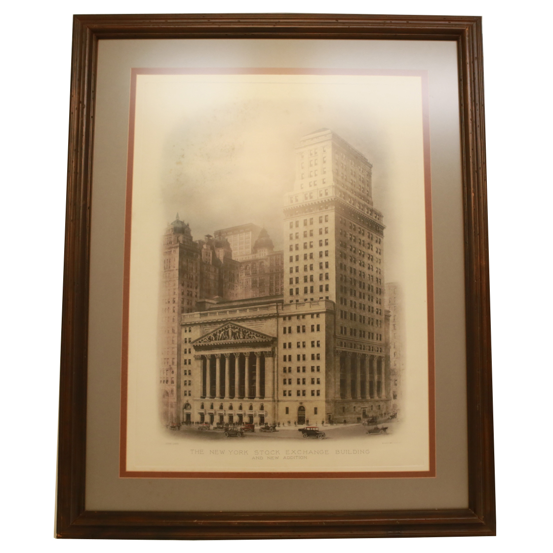 Vintage 1922 New York Stock Exchange Building Print